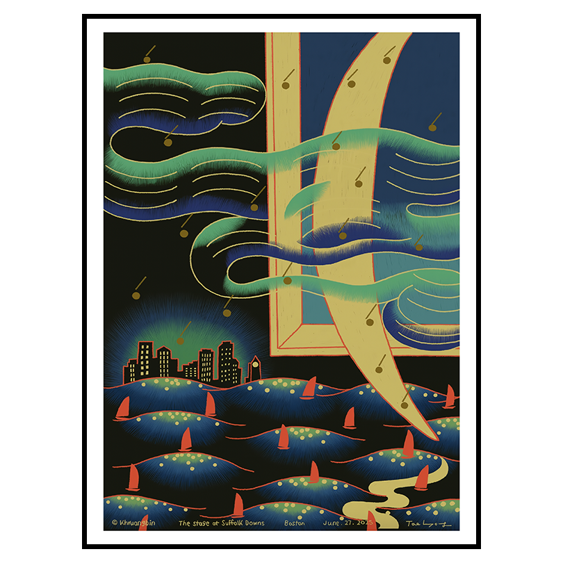 Khruangbin Suffolk Downs Poster – June 27 2025 – Live Tour Art