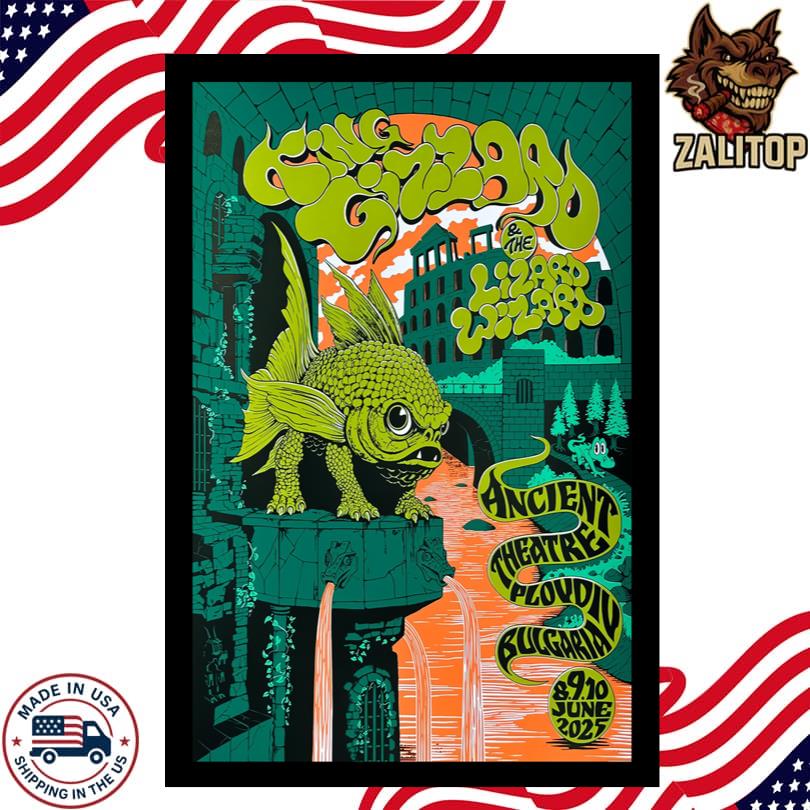 King Gizzard & The Lizard Wizard Shows in Plovdiv, Bulgaria Jun 10 2025 Poster