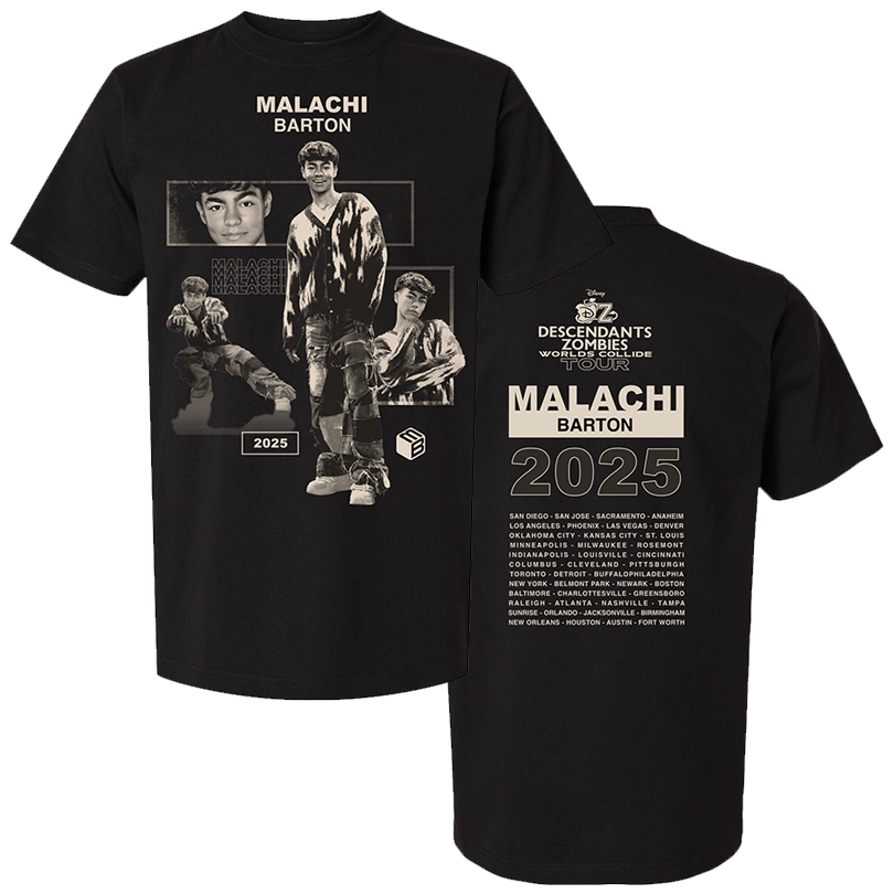 Malachi Barton Cast Worlds Collide Tour 2025 Tee