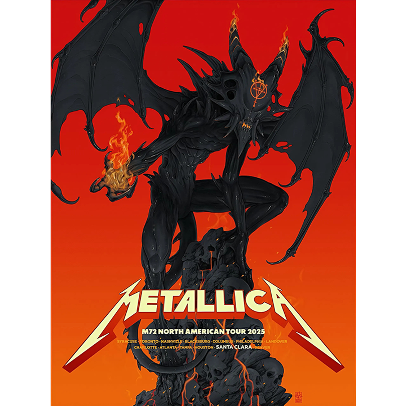 Metallica Concert Tour M72 World Tour June 20 2025 Santa Clara Poster