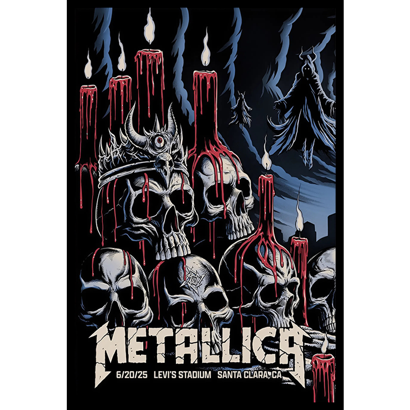 Metallica June 20 2025 Levi\'s Stadium in Santa Clara, California Tour Poster