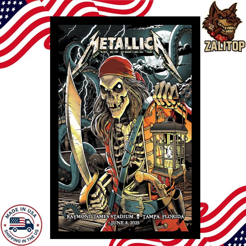 Metallica M72 Tampa Florida June 8 2025 Poster
