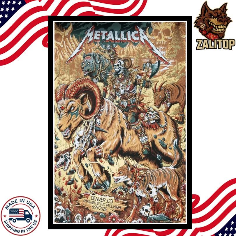 Metallica M72 World Tour Denver June 29 2025 Poster