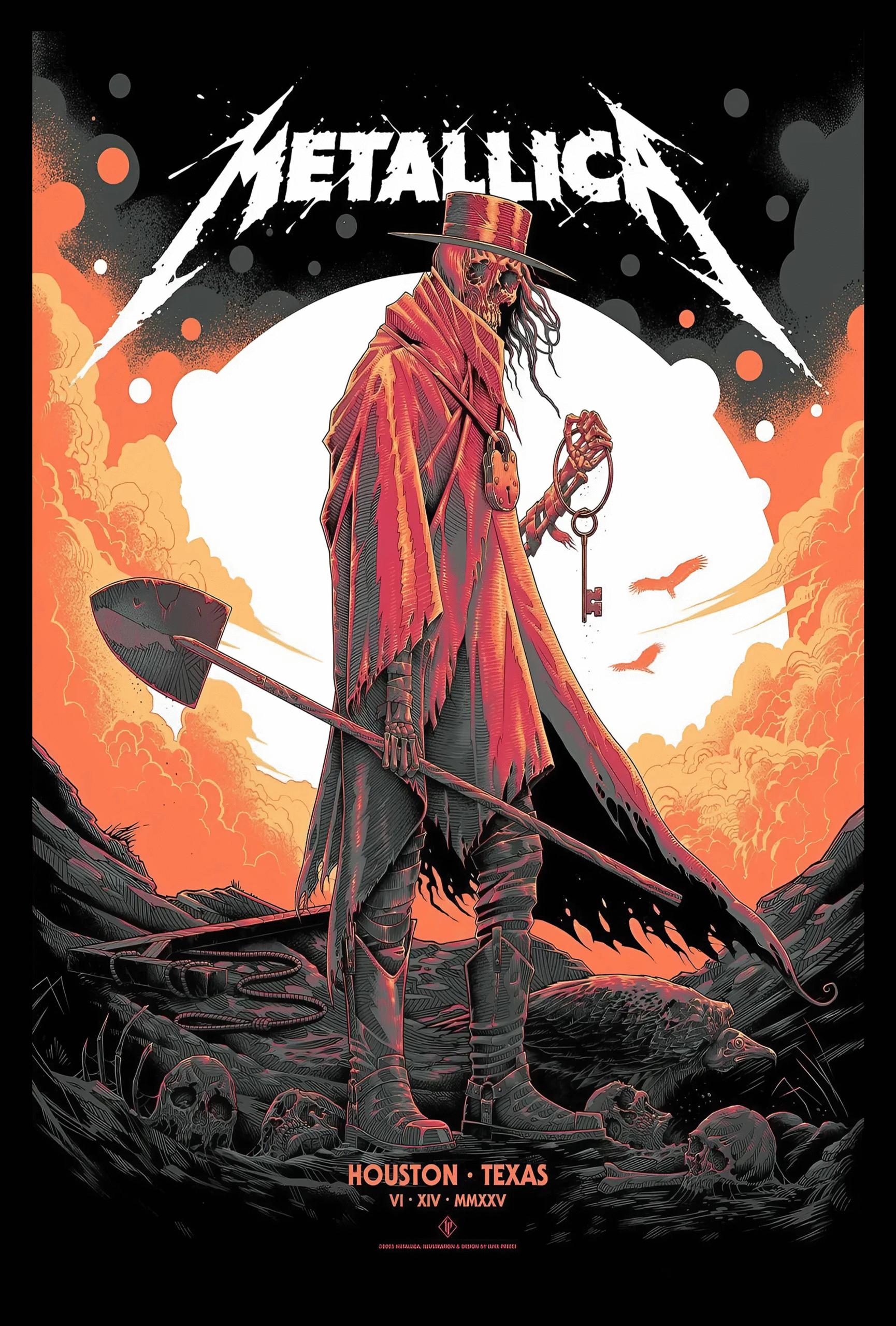 Metallica M72 World Tour Jun 14, 2025 NRG Stadium Poster