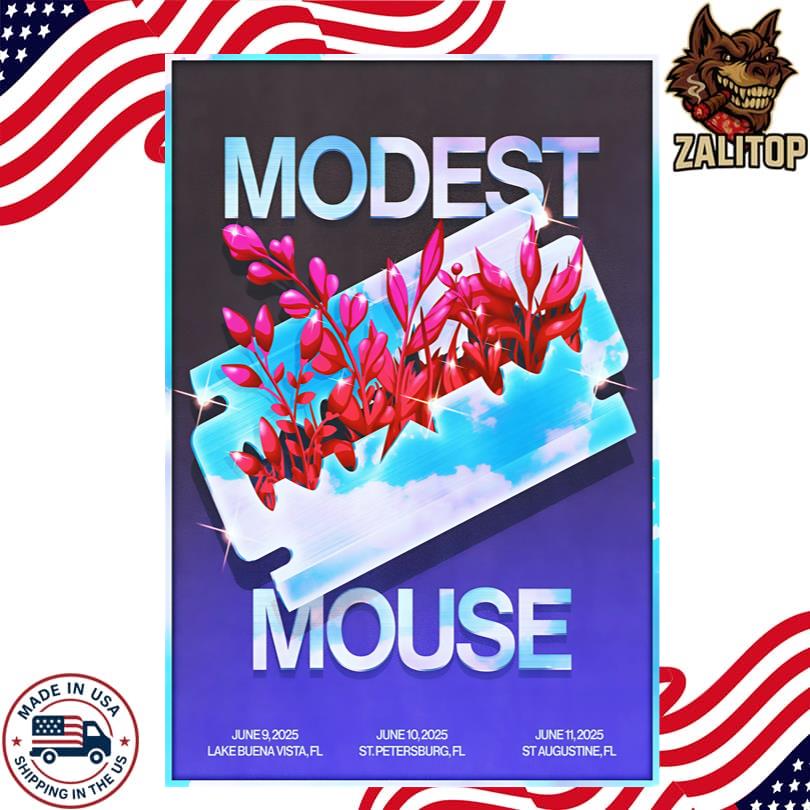 Modest Mouse June 11 2025 St Augustine Amphitheatre Saint Augustine, FL Poster