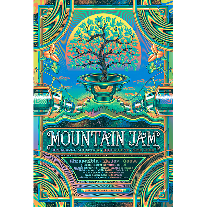 Mountain Jam Live Poster – June 20–22 2025 – Highmount, NY