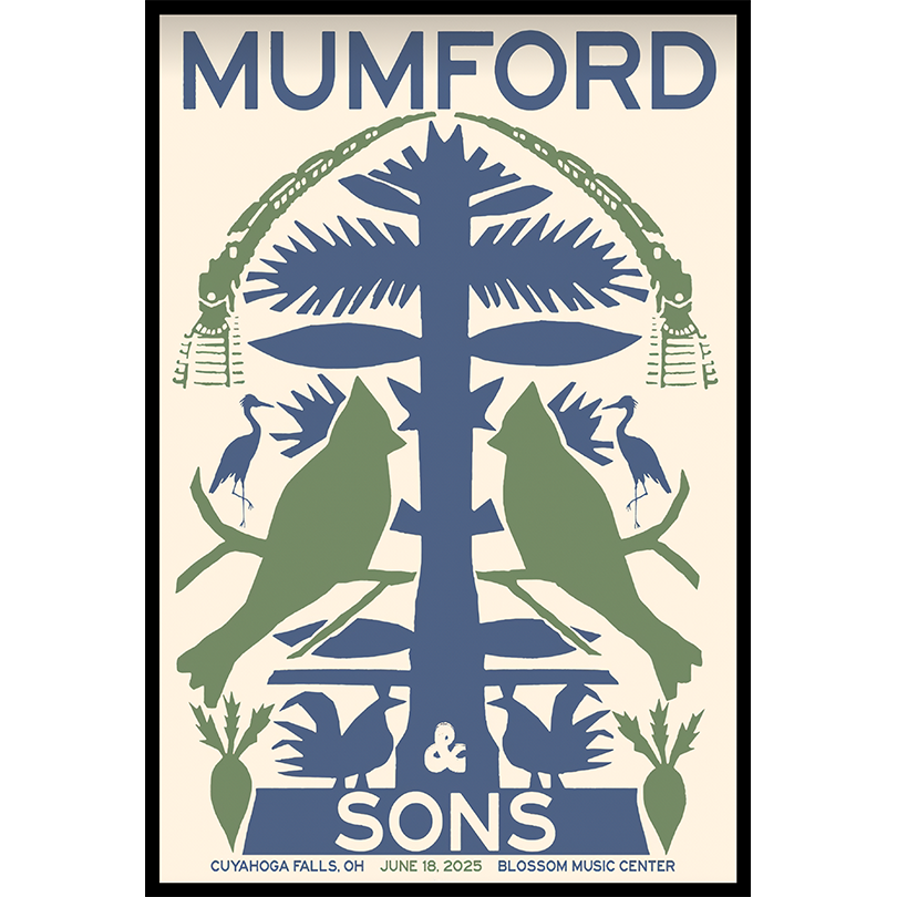 Mumford & Sons Blossom Music Center Poster June 18 2025 Concert Art Print