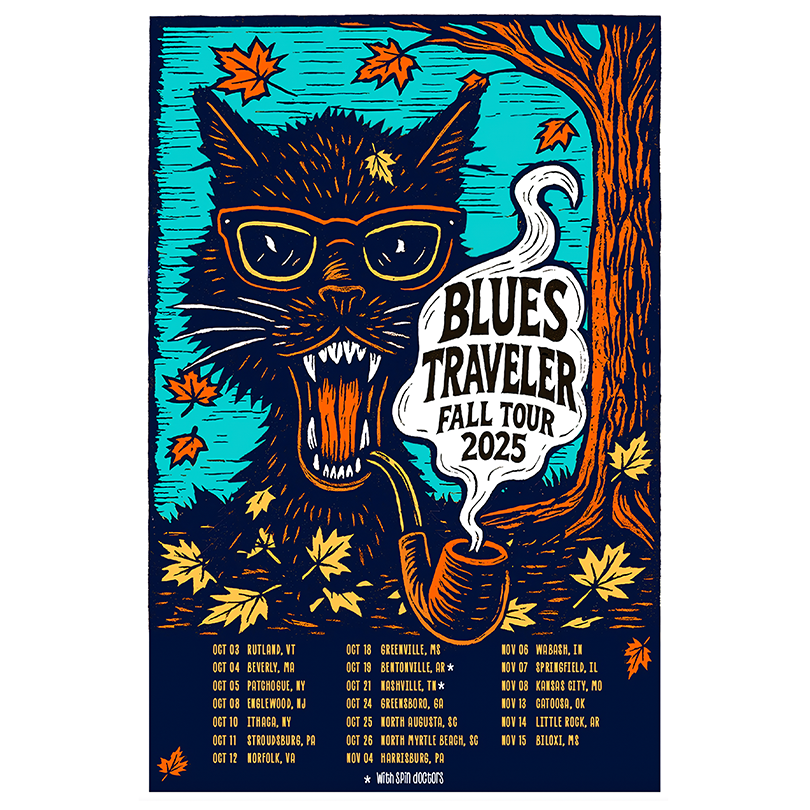 Official Blues Traveler Fall Tour 2025 Poster