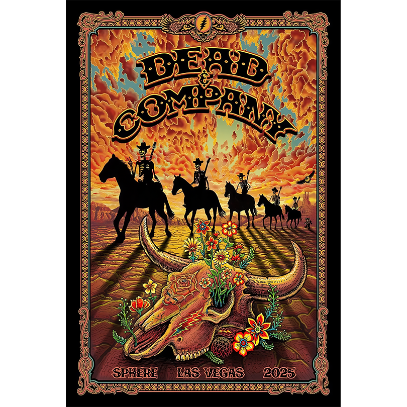 Official Dead And Company Sphere Las Vegas 2025 Poster