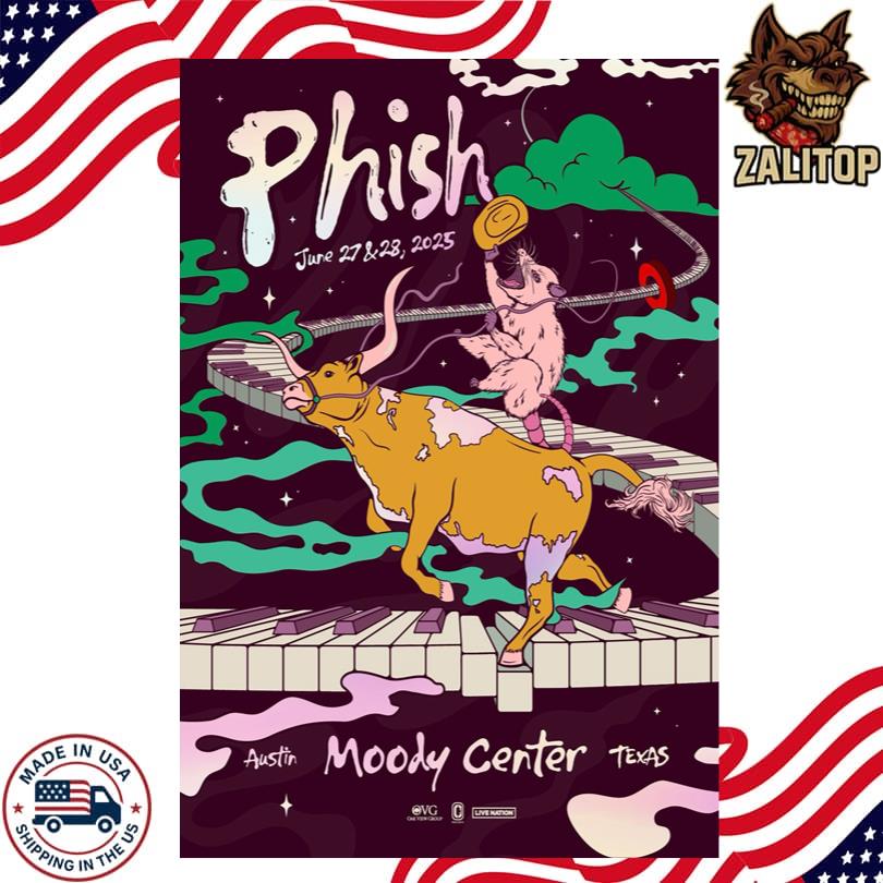 Official Phish 2-Night Tour Poster – Austin TX – June 27–28