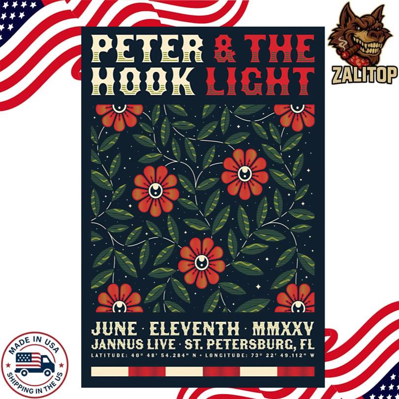 Peter Hook And The Light Jun 11 2025 Jannus Live in Saint Petersburg, FL Poster