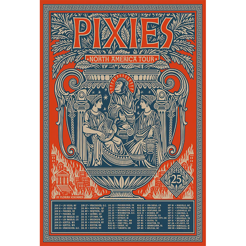 Pixies North America Tour Poster 2025