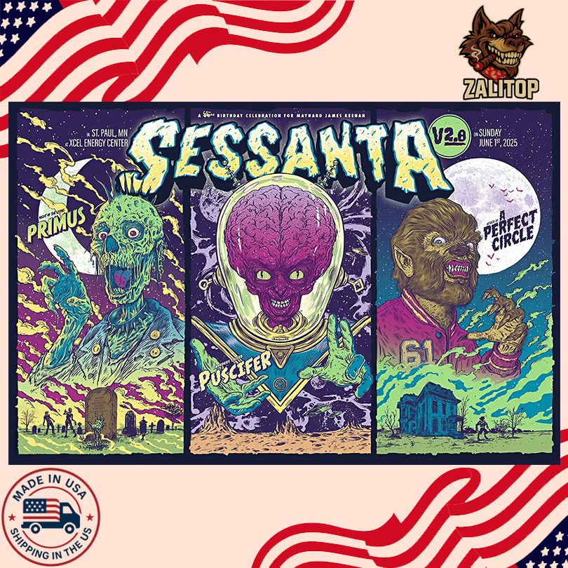 Poster for Sessanta V.2 Primus Puscifer And A Perfect Circle 01 06 2025 St. Paul
