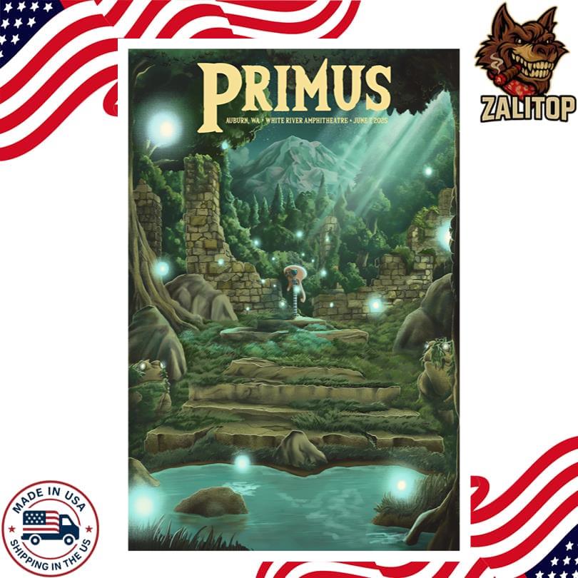 Primus June 7 2025 White River Amphitheatre Auburn, WA Poster