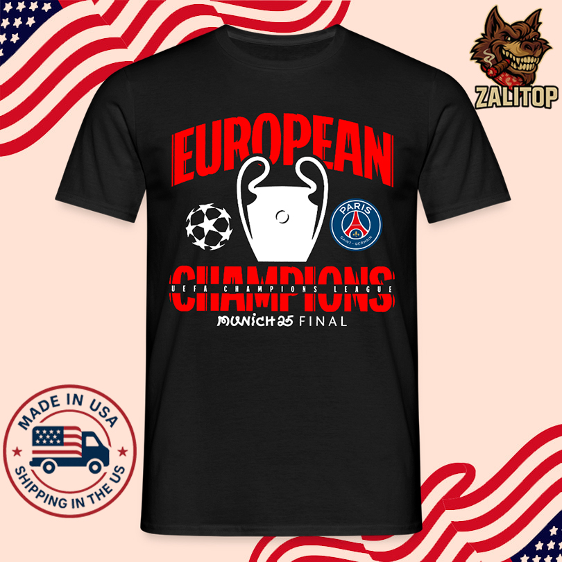 PSG UCL Champions 2025 European Champions T-Shirt