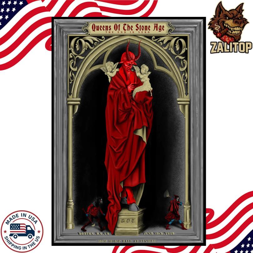 Queens of the Stone Age The End is Nero Boston June 10 2025 Poster