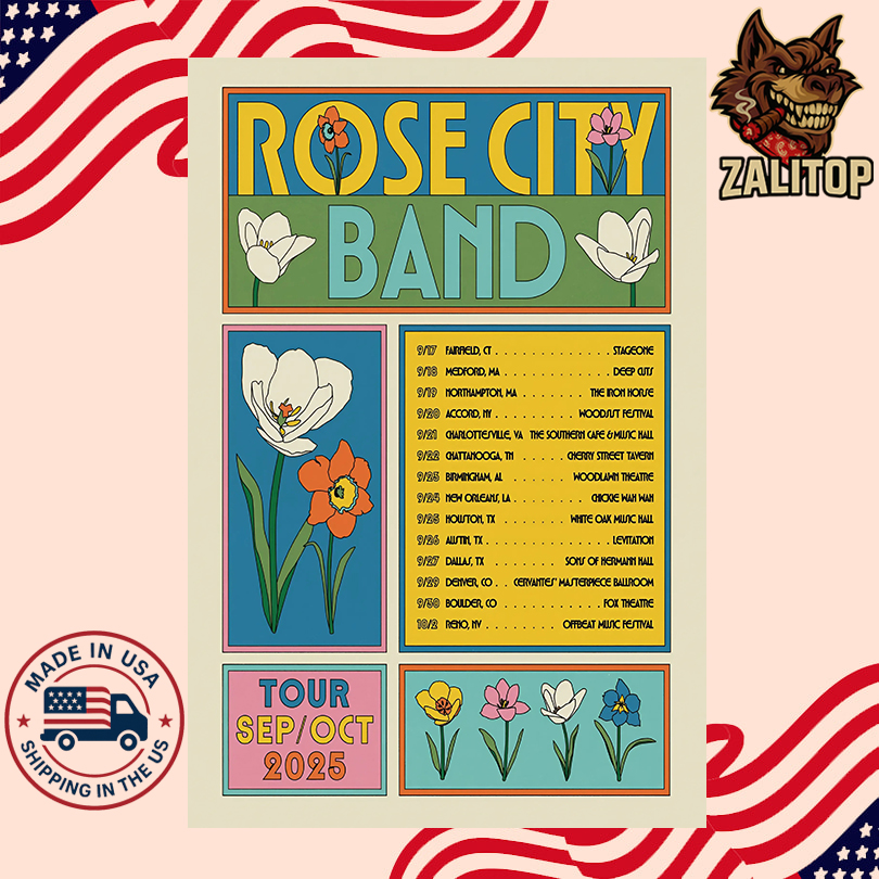 Rose City Band EU-UK 2025 Poster