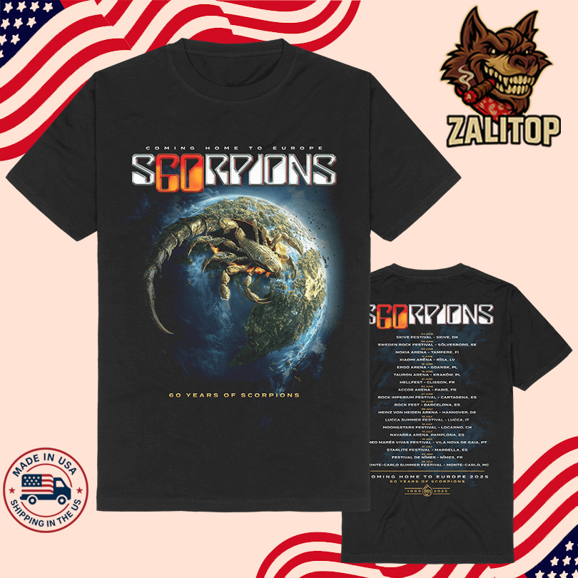 Scorpions European Tour 2025 Planet Rock T-Shirt