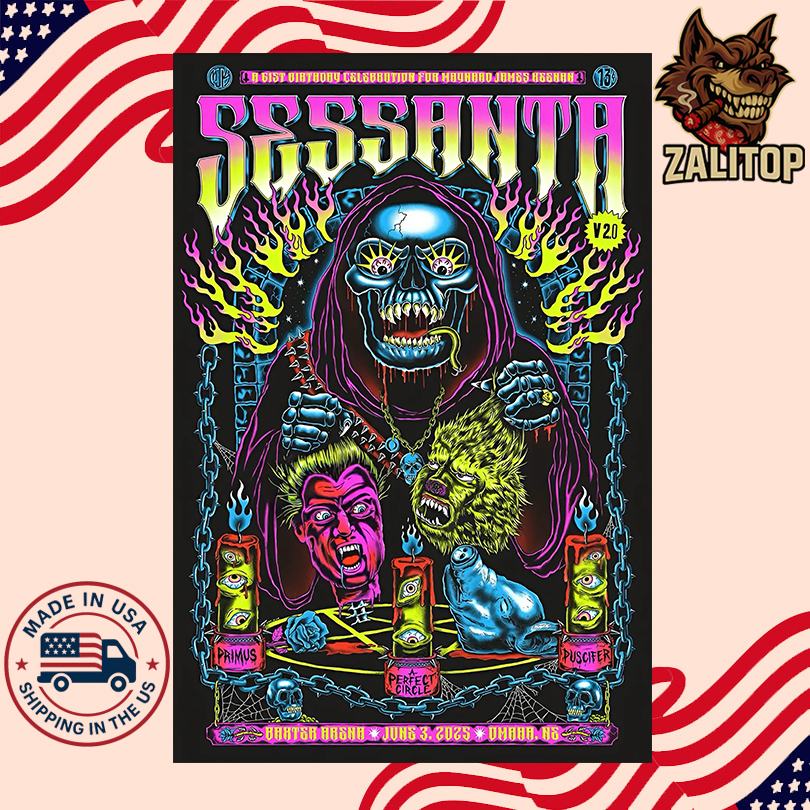 SESSANTA Primus, Puscifer, A Perfect Circle Tour in Omaha NE June 3 2025 Poster