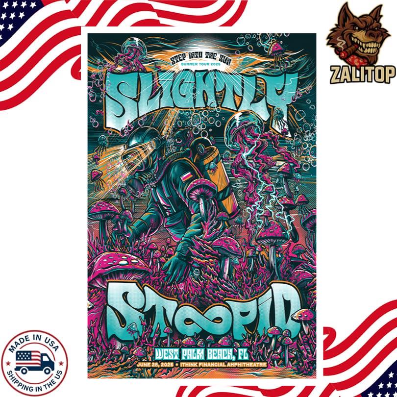 Slightly Stoopid June 28 2025 Poster – iTHINK Financial Amphitheatre, West Palm Beach FL