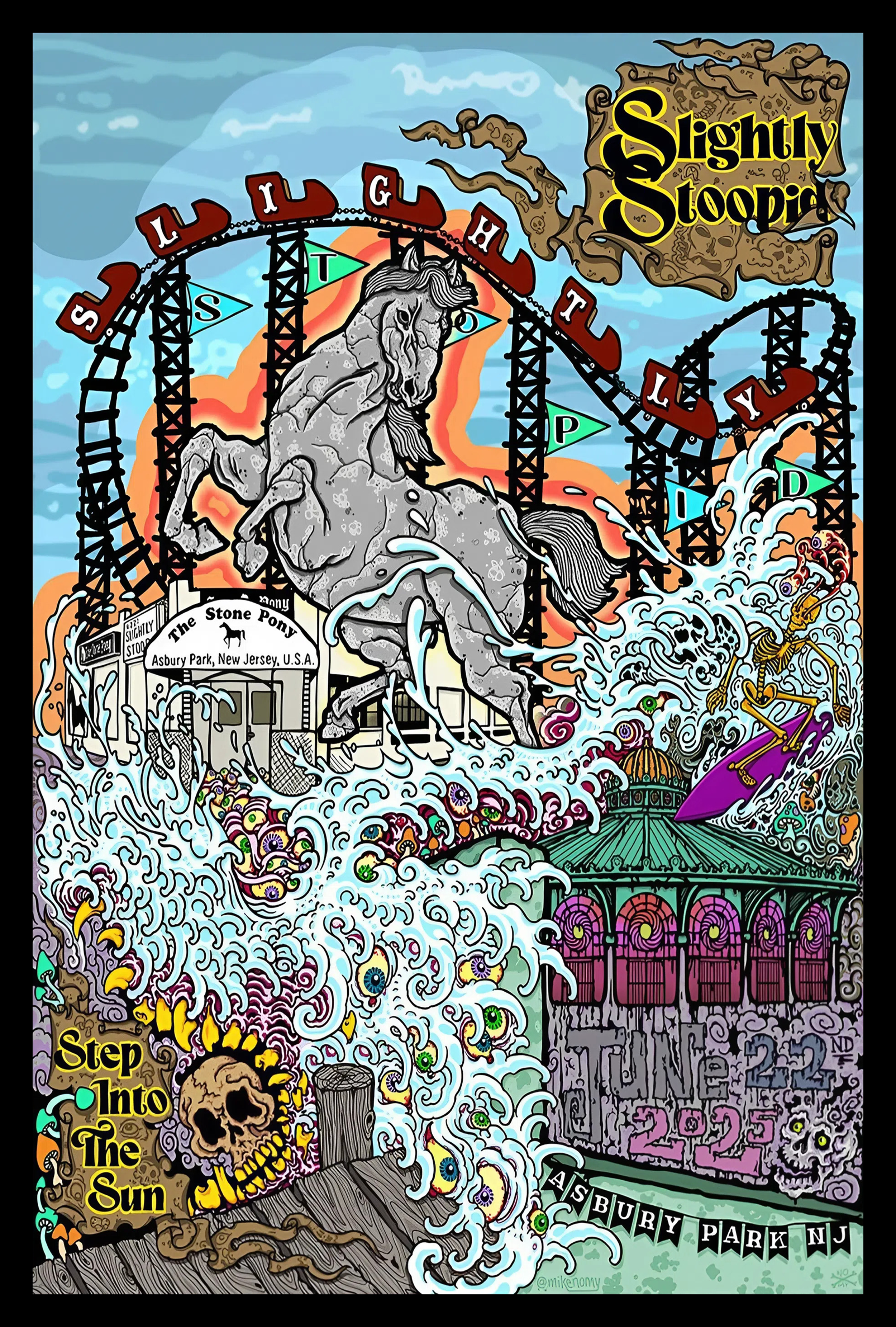 Slightly Stoopid Step Into The Sun Summer Tour 2025 Asbury Park Poster