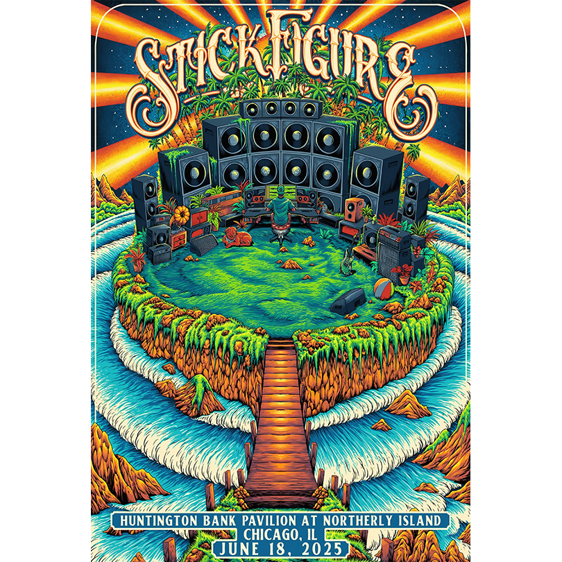 Stick Figure 2025 Tour Poster Northerly Island, Chicago, IL June 18