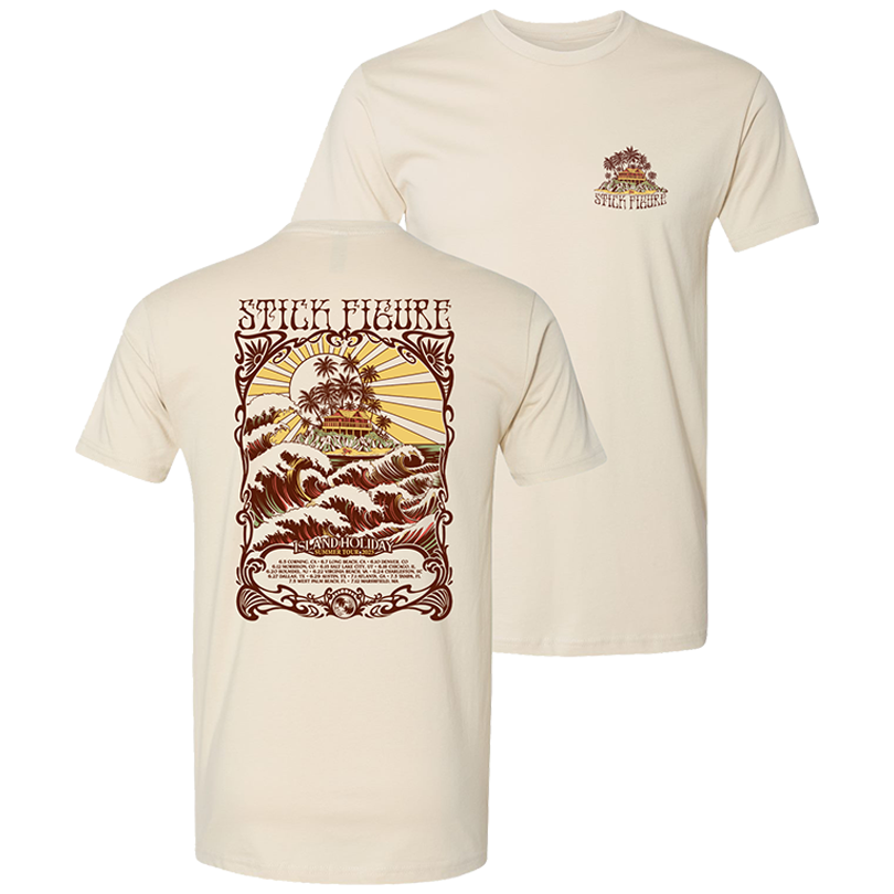 Stick Figure Apparel 2025 Island Holiday Tour Tee