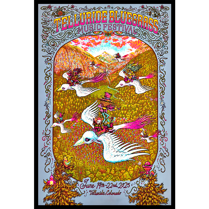 Telluride CO Music Festival Poster – June 19–22 2025 – Bluegrass Limited Edition