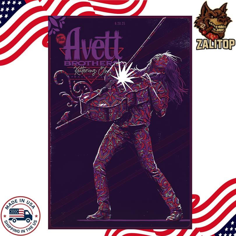 The Avett Brothers 2025 Tour Poster – Fraze Pavilion, Kettering – June 28 Show