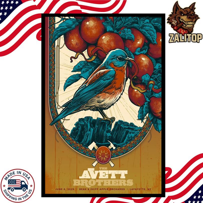 The Avett Brothers June 6 2025 Beak Skiff Apple Orchard, LaFayette, NY Poster