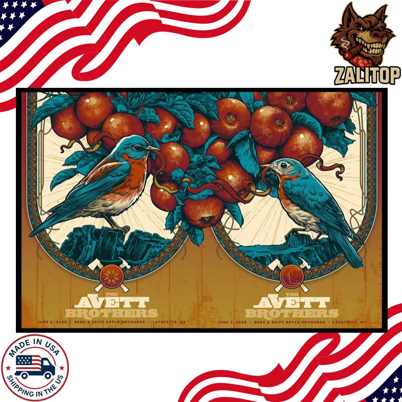 The Avett Brothers June 6-7 2025 Beak Skiff Apple Orchard Tour Poster