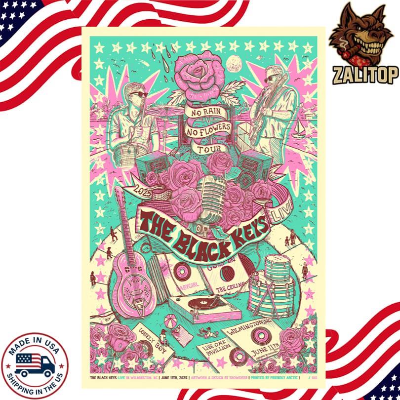 The Black Keys Jun 11 2025 Live Oak Bank Pavilion Wilmington, NC Poster