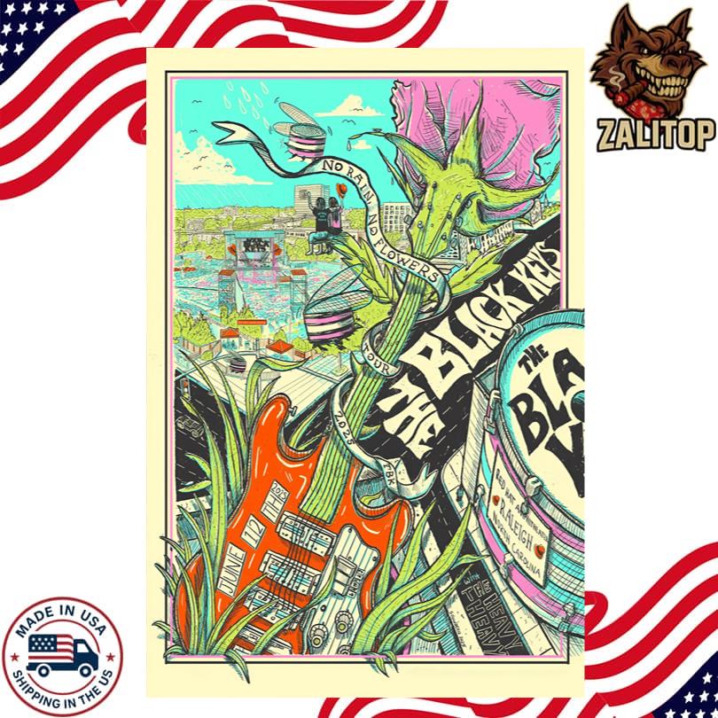 The Black Keys No Rain, No Flowers Red Hat Amphitheater Jun 12 2025 Poster