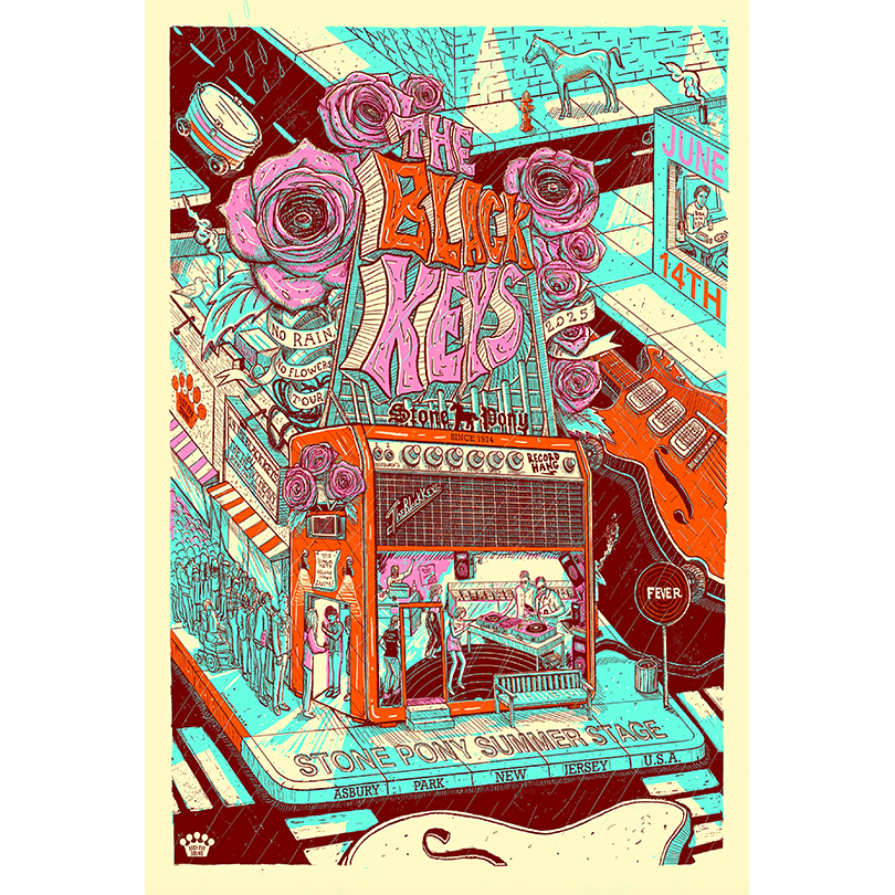 The Black Keys Tour Asbury Park New Jersey June 14 2025 Poster