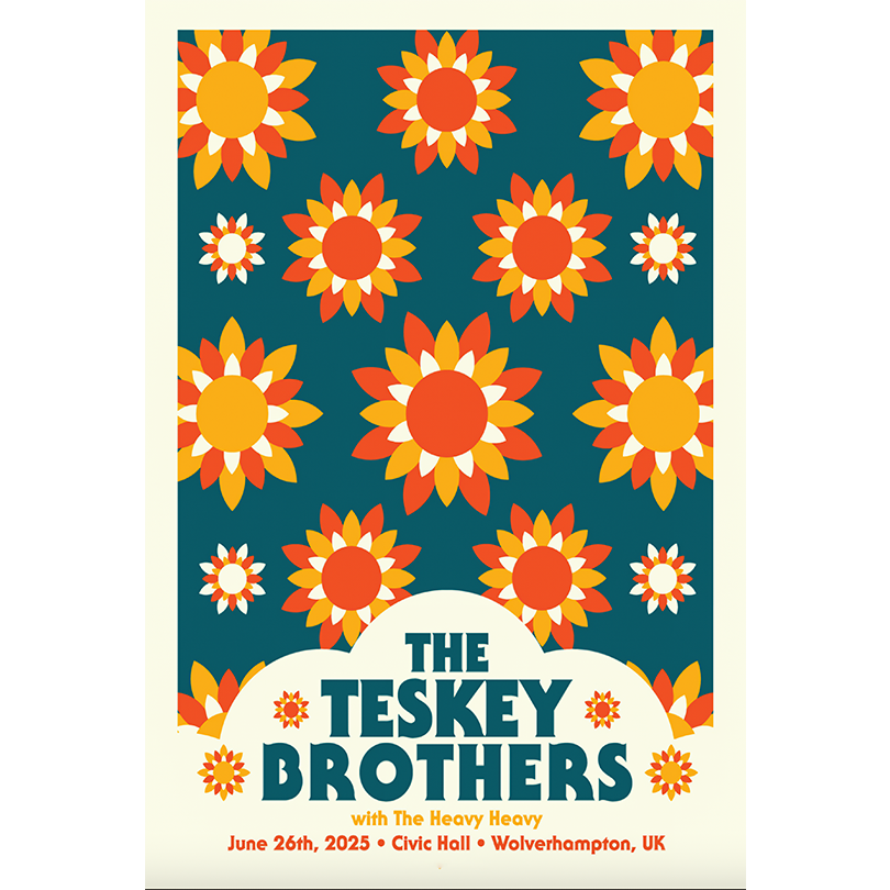 The Teskey Brothers June 26 2025 Poster – Wolverhampton – Civic Hall