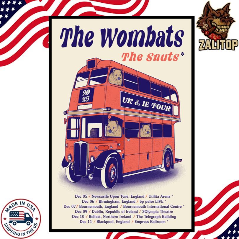 The Wombats UK Tour 2025 Print Poster