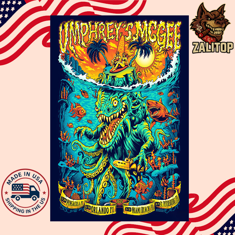 Umphrey\'s McGee Cruising Altitude 2025 Tour Saint Petersburg, FL Poster