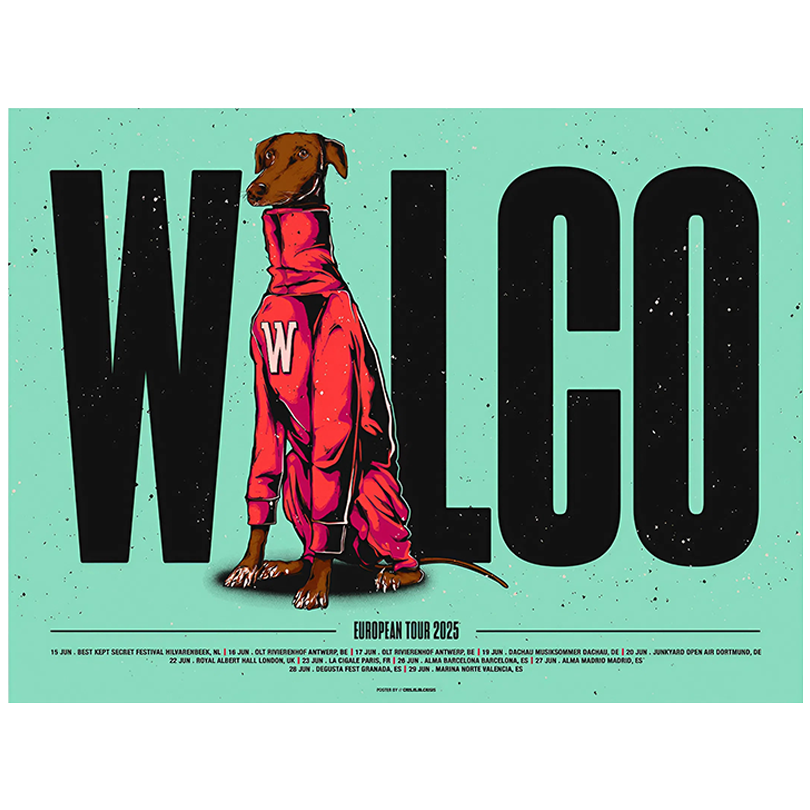 Wilco June 2025 Tour Poster Official Europe Concert Print