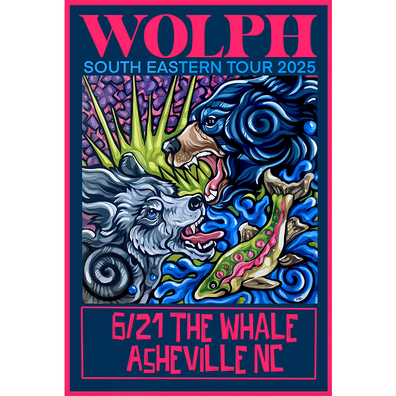 WOLPH Concert Poster 2025 – The Whale, Asheville NC – June 21
