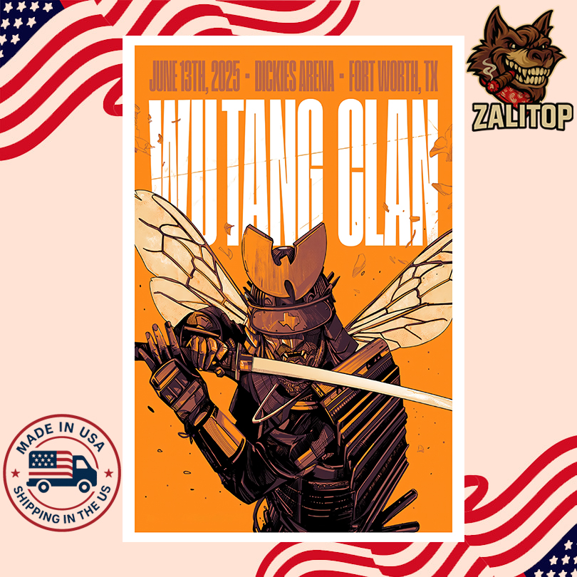 Wu-Tang Clan June 13 2025 Dickies Arena Show Poster