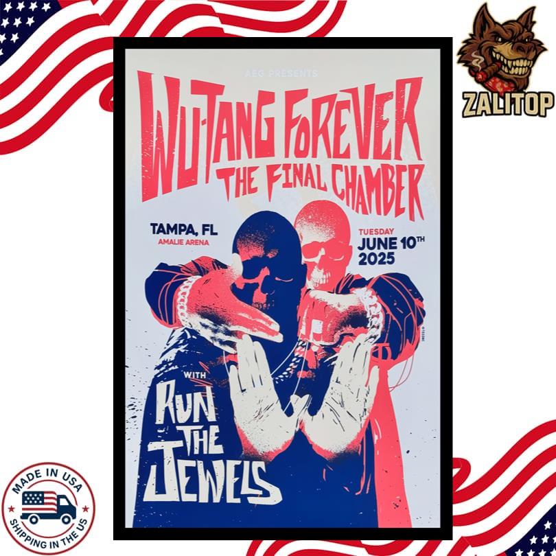 Wu-Tang Clan with Run The Jewels Show Tampa, FL June 10 2025 Poster