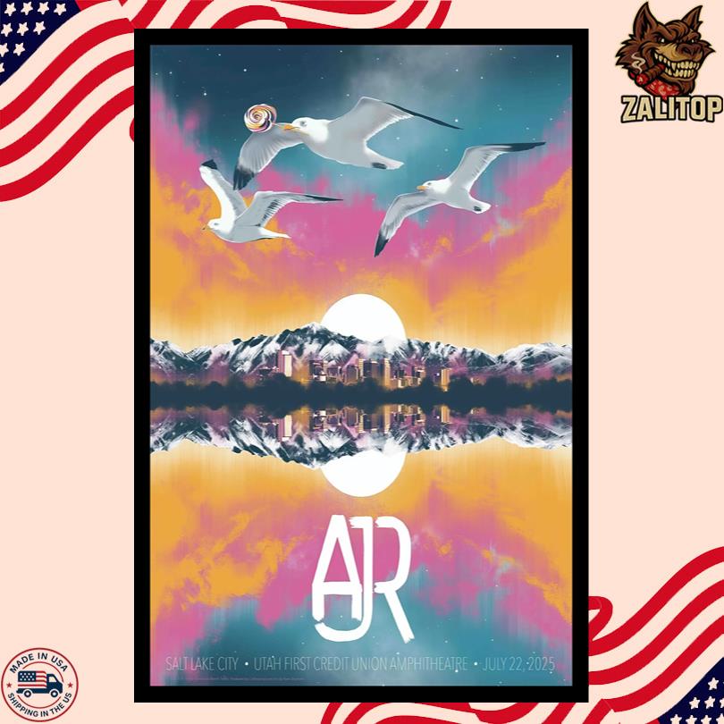 2025 Poster AJR Show Utah First Credit Union Amphitheatre Utah