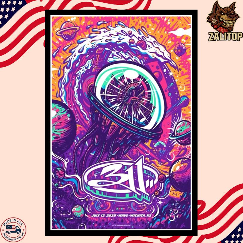 311 Concert Poster – Wave Outdoors Wichita Kansas 2025