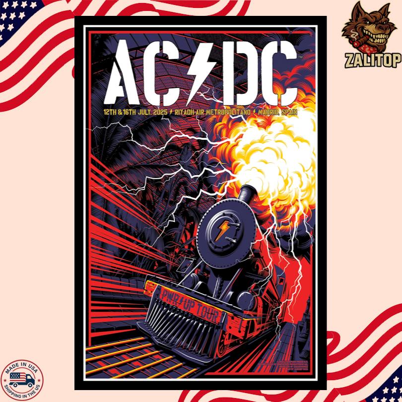 ACDC Poster – July 12 2025 Riyadh Air Metropolitano, Madrid Spain