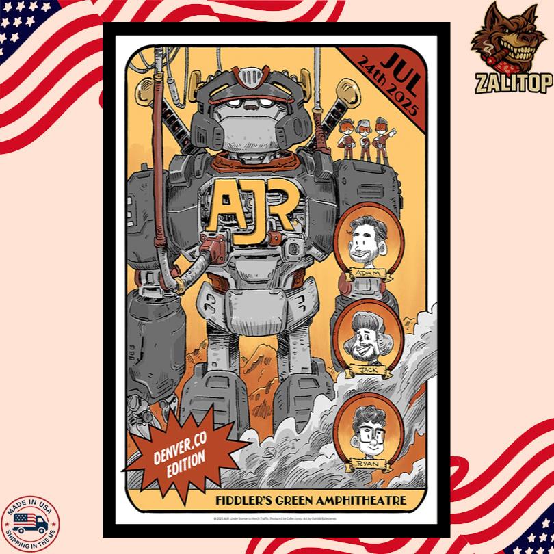 AJR Brothers Tour Poster Jul 24 2025 Greenwood Village CO