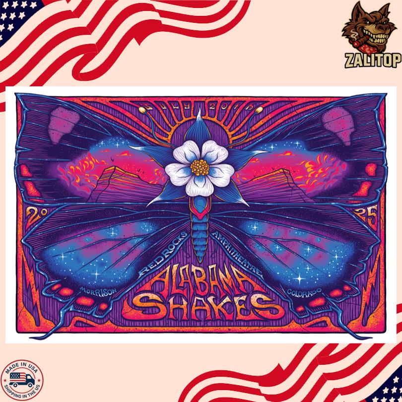 Alabama Shakes Live Tour Red Rocks Amphitheatre Morrison CO July 20 2025 Poster
