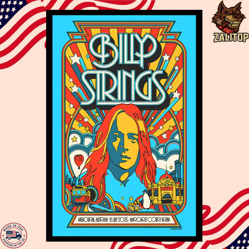 Billy Strings Melbourne Australia Poster – July 15 2025 Live Show