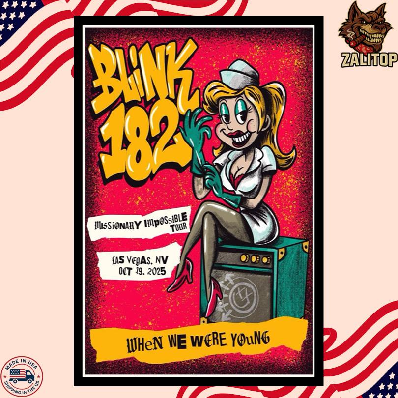 Blink 182 Live Tour October 19 2025 Las Vegas NV Poster