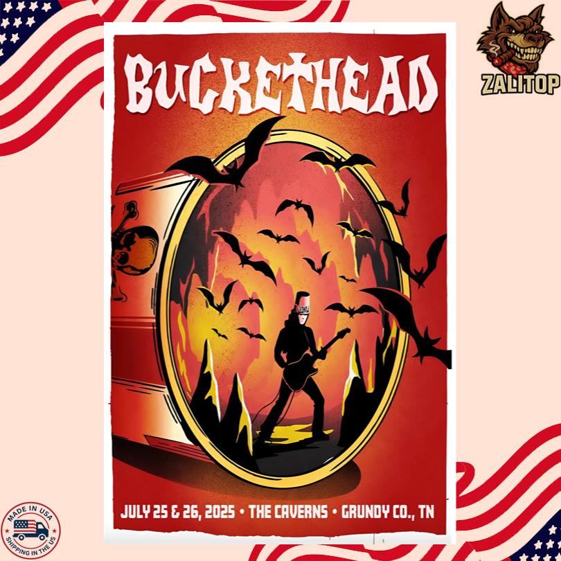 Buckethead Live Show Jul 25-26 2025 Grundy County TN Poster