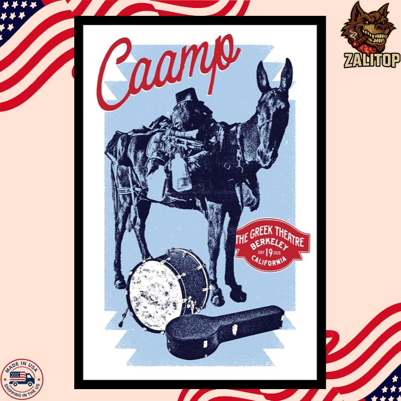 Caamp Live Tour Poster Greek Theatre UC Berkeley July 19 2025